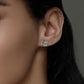 Princess Cut Moissanite Stud Earrings 1.2-4CTTW D Color VVS1 925 Silver 10K Post for Women