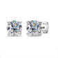 D VVS1 Moissanite Studs 0.6-4cttw 10K Gold S925 Silver