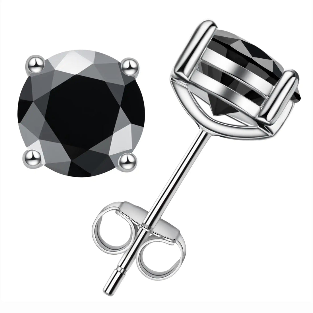 D VVS1 Moissanite Studs 0.6-4cttw 10K Gold S925 Silver