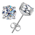 D VVS1 Moissanite Studs 0.6-4cttw 10K Gold S925 Silver