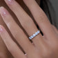 Five-Stone Moissanite Ring, 1.5 CTTW D Color VVS1 Clarity in 925 Sterling Silver, GRA Certified Anniversary Band for Women