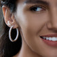 GRA Certified Moissanite Hoop Earrings, 14K Gold Plated 925 Sterling Silver