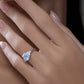 3 Ct Emerald/Radiant Cut Moissanite with Pear Accents | D Color VVS1 Clarity in Sterling Silver, Certified Eternal Promise