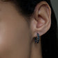 Huggie Hoop Earrings, Round Cut White Diamond & Moissanite Options, 14K White Gold Plated 925 Sterling Silver, Hypoallergenic Earrings for Women & Men