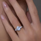 3-Stone Moissanite Engagement Ring, Round/Emerald/Oval Cut D Color VVS1 in 925 Sterling Silver, Anniversary Wedding Promise Ring for Women