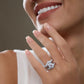 3-in-1 Moissanite Bridal Set, 4.52 CTTW (3 CT Center) D Color VVS1 in 925 Sterling Silver, Cushion Cut Engagement & Wedding Rings with Certificate