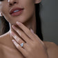 3 Ct Emerald/Radiant Cut Moissanite with Pear Accents | D Color VVS1 Clarity in Sterling Silver, Certified Eternal Promise