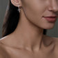 Cross Pendant Hoop Earrings with Moissanite, 925 Sterling Silver Fashion Jewelry for Women, Party Gift