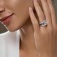 3-in-1 Moissanite Bridal Set, 4.52 CTTW (3 CT Center) D Color VVS1 in 925 Sterling Silver, Cushion Cut Engagement & Wedding Rings with Certificate