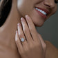 3 Ct Center Moissanite Ring，Engagement Rings 3.2-4 CTTW Total | Radiant/Emerald/Pear Cut & Certified