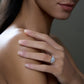 3 Ct Emerald/Radiant Cut Moissanite with Pear Accents | D Color VVS1 Clarity in Sterling Silver, Certified Eternal Promise