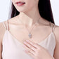 Hamsa Hand Pendant with 1 Carat Round Cut Moissanite, 14K Gold Plated 925 Sterling Silver,  Jewelry for Women
