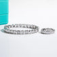 Moissanite Tennis Bracelet, 8-10.4 CTTW D Color VVS1 Clarity Round Cut Bezel Set in 925 Sterling Silver, Classic Diamond Bracelet for Women with Certificate