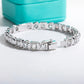 Moissanite Tennis Bracelet, 8-10.4 CTTW D Color VVS1 Clarity Round Cut Bezel Set in 925 Sterling Silver, Classic Diamond Bracelet for Women with Certificate