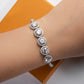 Adjustable Moissanite Anklet & Bracelet, 18K Gold Plated Sterling Silver 16+2cm Chain