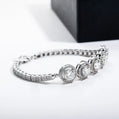 Adjustable Moissanite Anklet & Bracelet, 18K Gold Plated Sterling Silver 16+2cm Chain