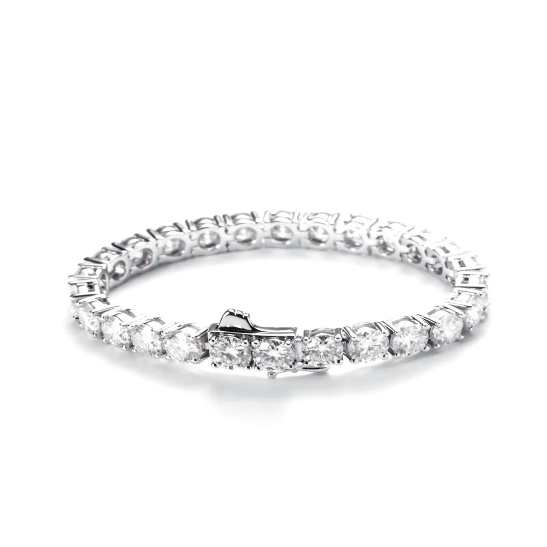 D Color VVS1 Moissanite Tennis Bracelet, 925 Sterling Silver Unisex Chain with GRA Certificate | Eternal Sparkle Collection