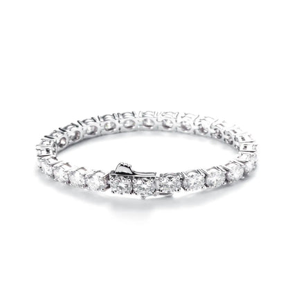 Eternal Sparkle: D Color VVS1 Moissanite Tennis Bracelet | GRA Certified 925 Sterling Silver Unisex Jewelry