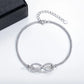 Infinity Symbol Anklet & Bracelet, D Color Moissanite Accent in 18K Gold Plated Sterling Silver, 23cm Adjustable Unisex Fine Jewelry
