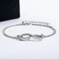 Infinity Symbol Anklet & Bracelet, D Color Moissanite Accent in 18K Gold Plated Sterling Silver, 23cm Adjustable Unisex Fine Jewelry