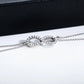 Infinity Symbol Anklet & Bracelet, D Color Moissanite Accent in 18K Gold Plated Sterling Silver, 23cm Adjustable Unisex Fine Jewelry