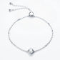 Adjustable Moissanite Anklet & Bracelet, 18K Gold Plated Sterling Silver 25cm Chain