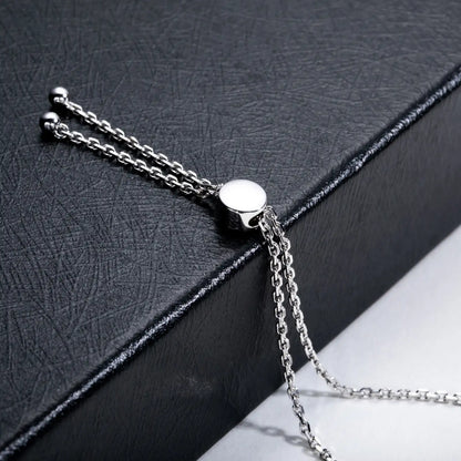 Adjustable Moissanite Anklet & Bracelet, 18K Gold Plated Sterling Silver 25cm Chain