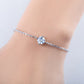 Adjustable Moissanite Anklet & Bracelet, 18K Gold Plated Sterling Silver 25cm Chain