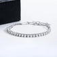 Moissanite Tennis Bracelet, D Color VVS1 Clarity Round Cut in 925 Sterling Silver, 16+4cm  Adjustable Paperclip Link Bracelet with GRA Certificate