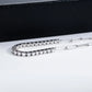 Moissanite Tennis Bracelet, D Color VVS1 Clarity Round Cut in 925 Sterling Silver, 16+4cm  Adjustable Paperclip Link Bracelet with GRA Certificate