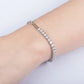 Moissanite Tennis Bracelet, D Color VVS1 Clarity Round Cut in 925 Sterling Silver, 16+4cm  Adjustable Paperclip Link Bracelet with GRA Certificate