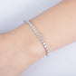Moissanite Tennis Bracelet, D Color VVS1 Clarity Round Cut in 925 Sterling Silver, 16+4cm  Adjustable Paperclip Link Bracelet with GRA Certificate