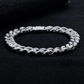 21.8-28.5 CTTW Moissanite Cuban Link Bracelet, D Color VVS1 Round Cut in 925 Sterling Silver, Iced Out Hip Hop Jewelry for Men & Women