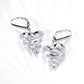 Christmas Tree Jewelry Set with Moissanite Earrings & Tornado Pendant Necklace, Sterling Silver Holiday Collection