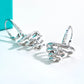 Christmas Tree Jewelry Set with Moissanite Earrings & Tornado Pendant Necklace, Sterling Silver Holiday Collection