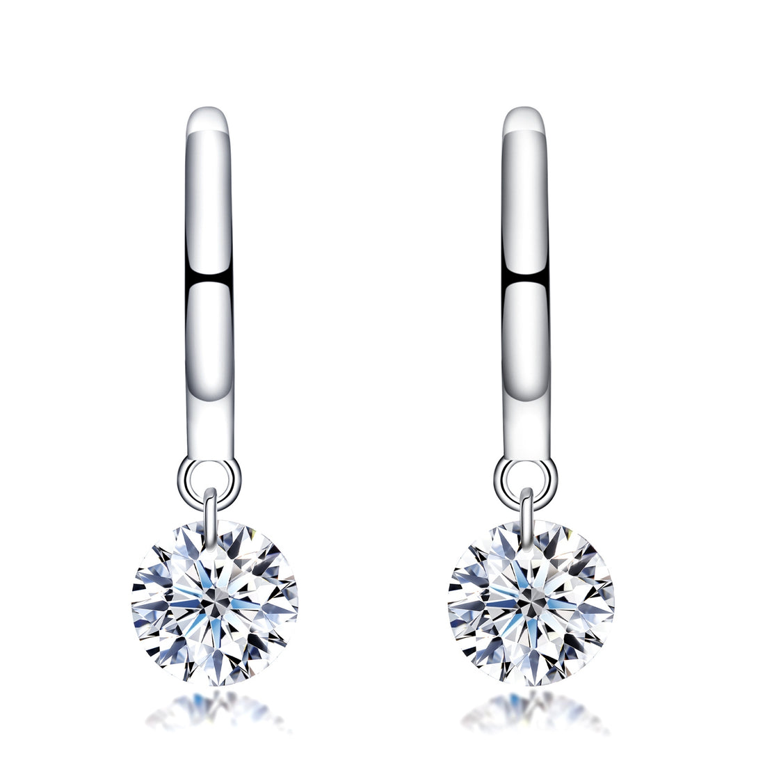 Moissanite Dangle Earring 2/4/6.56CTTW D Color VVS1 925 Sterling Silver Moissanite Drop Earring for Women Wife Her with Certificate