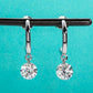 Moissanite Dangle Earring 2/4/6.56CTTW D Color VVS1 925 Sterling Silver Moissanite Drop Earring for Women Wife Her with Certificate