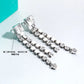 2-in-1 Convertible Tassel Drop Earrings | Moissanite Stud & Dangle Earrings in 925 Sterling Silver