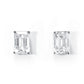 Princess Cut Moissanite Stud Earrings 1.2-4CTTW D Color VVS1 925 Silver 10K Post for Women