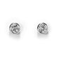 Bezel Set Moissanite Stud Earrings, 1-2 CTTW Round Cut D Color VVS, Platinum Plated Sterling Silver with Friction Back