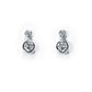 Bezel Moissanite Drop Earrings, Round Cut D Color VVS1, 18K Gold Plated Sterling Silver for Women & Men