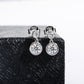 Bezel Moissanite Drop Earrings, Round Cut D Color VVS1, 18K Gold Plated Sterling Silver for Women & Men