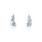 3-Stone Moissanite Ear Crawlers,  GRA Certified, 14K Gold Plated Earrings for Her