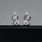 3-Stone Moissanite Ear Crawlers,  GRA Certified, 14K Gold Plated Earrings for Her