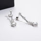 Moissanite Tassel Pendant Earrings in 925 Sterling Silver | Elegant Drop Dangle Earrings for Women