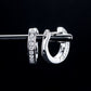 Moissanite Hoop Earrings, Round Cut 14K Gold Plated 925 Sterling Silver for Women
