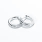 Moissanite Hoop Earrings, Round Cut 14K Gold Plated 925 Sterling Silver for Women