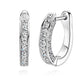 Moissanite Hoop Earrings, Round Cut 14K Gold Plated 925 Sterling Silver for Women