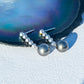 Tahitian Black Pearl Drop Earrings with Moissanite in 10K Solid White Gold, Dangle Earrings for Women, Perfect Gift for Mother's Day, Valentine's & Christmas
