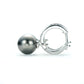 9-11mm Tahitian Black Pearl Earrings with Moissanite, 10K White Gold Plated 925 Sterling Silver, GRA Certified Luxury Gift for Women